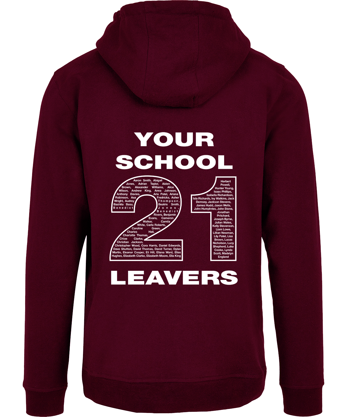 school leavers Hoodie back design l