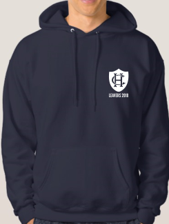 school leavers Hoodie front printed crest