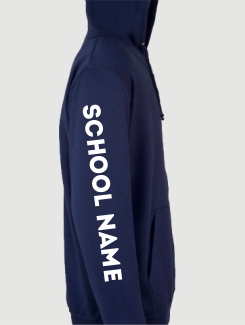 school leavers Hoodie sleeve initials
