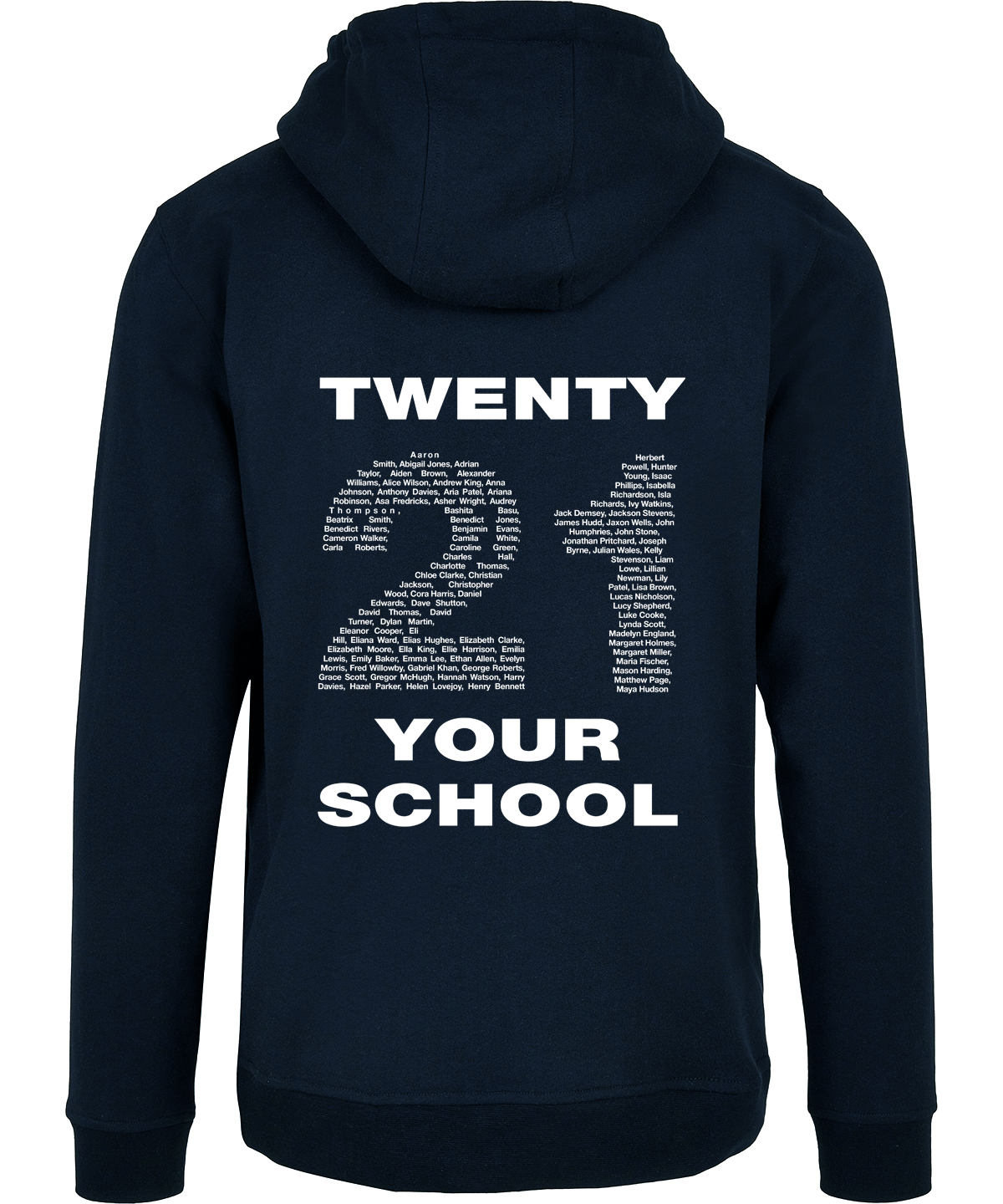 school leavers Hoodie back design f
