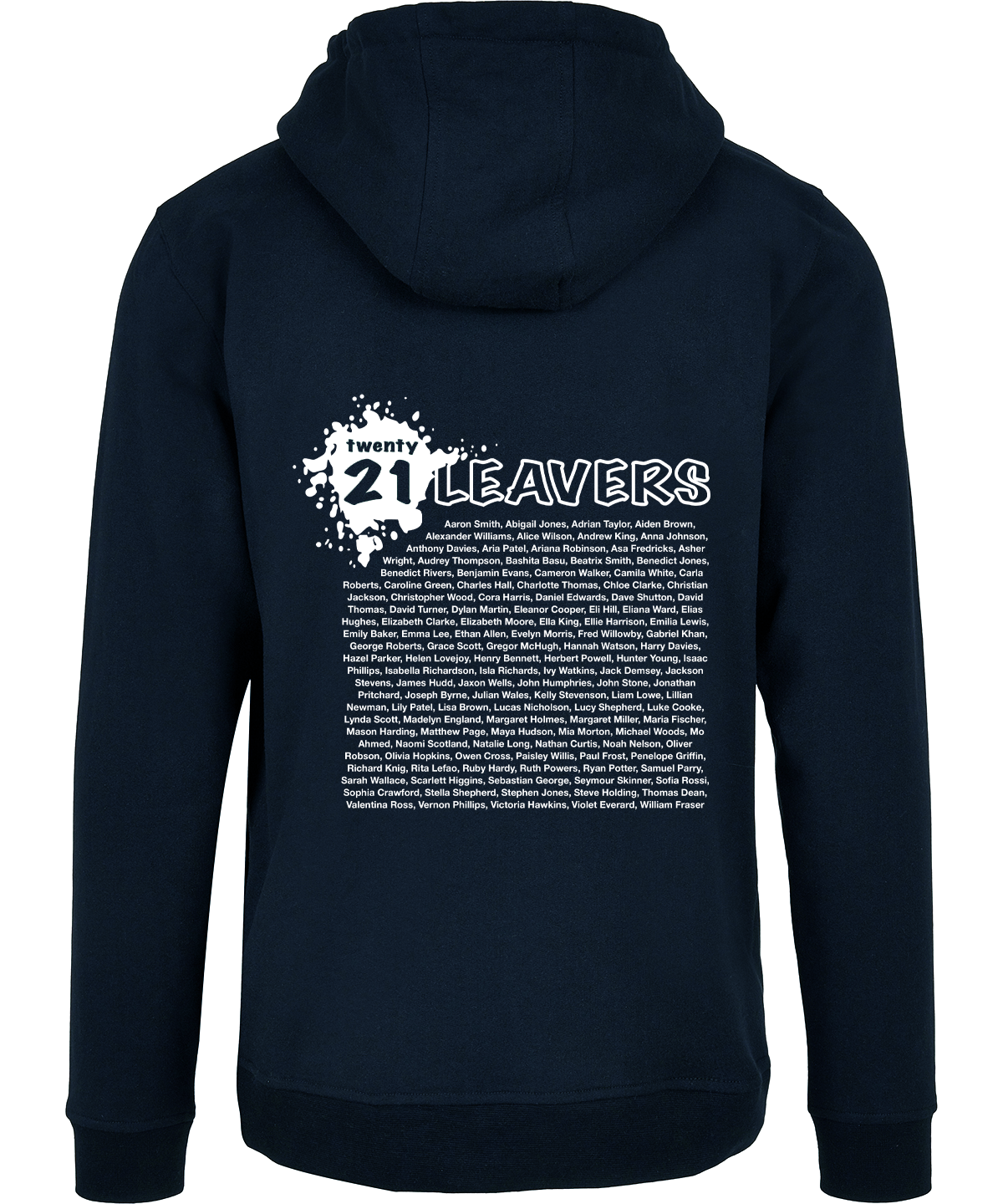school leavers Hoodie back design l